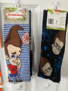 Jimmy Neutron, themed, Adult crew sock, 2 pairs per pack