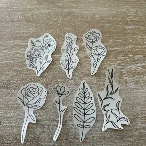 Botanical Fine Line Tattoos - medium sized tattoos