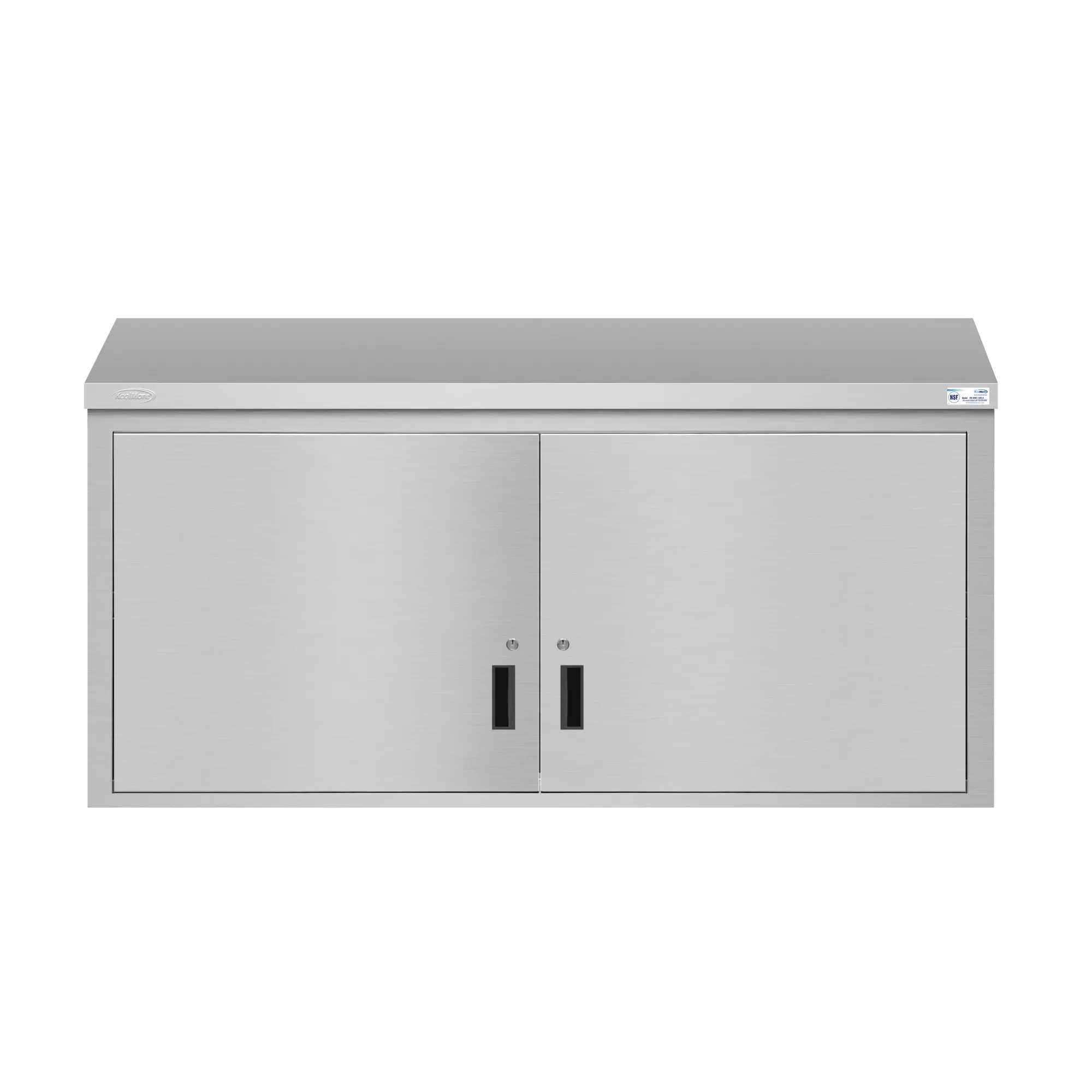 60 in. Kitchen Wall Cabinet with Hinged Doors and 2 shelves in Stainless-Steel (KM-WMC-1560-S)