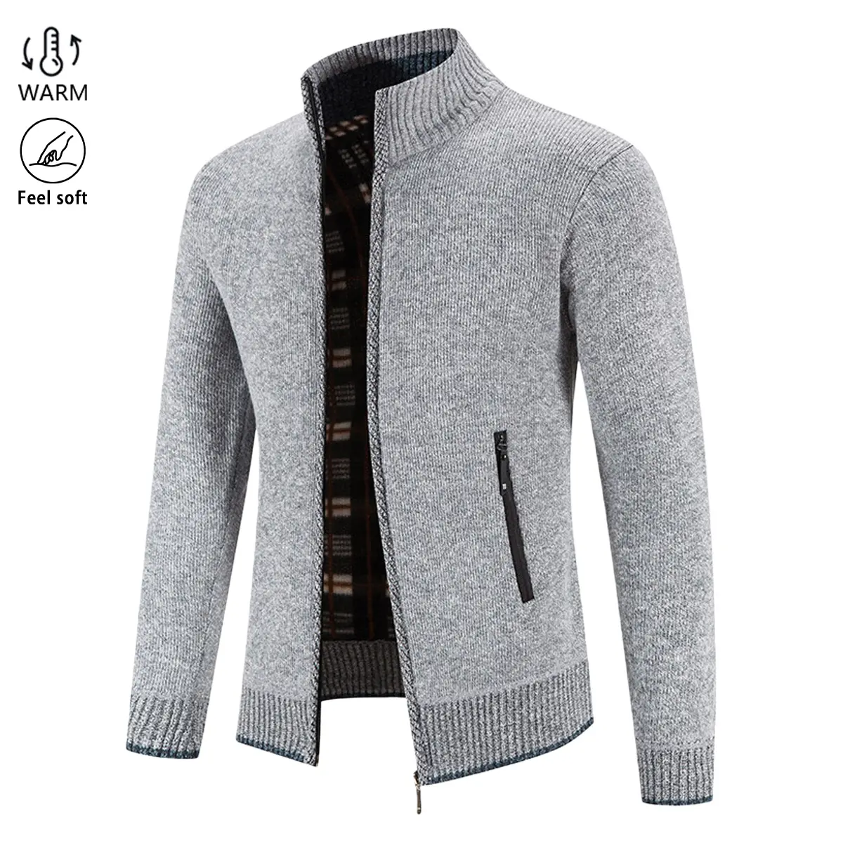 Men's Autumn Winter Knitwear Turtleneck Thickened Sweater Casual Fashion Versatile Coat Men's Top Long Sleeve Stylish