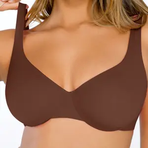 FeelinGirl FeelSoft Minimizer Bras for Women Comfort Underwire Plus Size Balconette Bras Full Coverage No Padded Seamless Everyday Bras Womenswear Comfortable