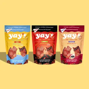 Sampler Pack: 1 Mild, 1 Teriyaki, 1 Spicy Beef Crisps Snack Variety Box Crispy Beef Chips Dry