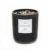 16oz Black Jar with White Wax