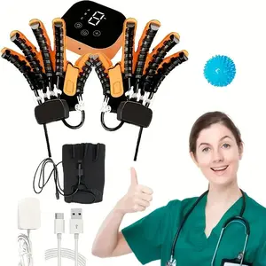 Hand Healthcare Tools, Finger Rehabilitation Trainer, Hemiplegia Stroke Arthritis Finger Orthosis, Relief of Hand Stiffness, USB, with  LCD Display, for Hemiplegia Strok
