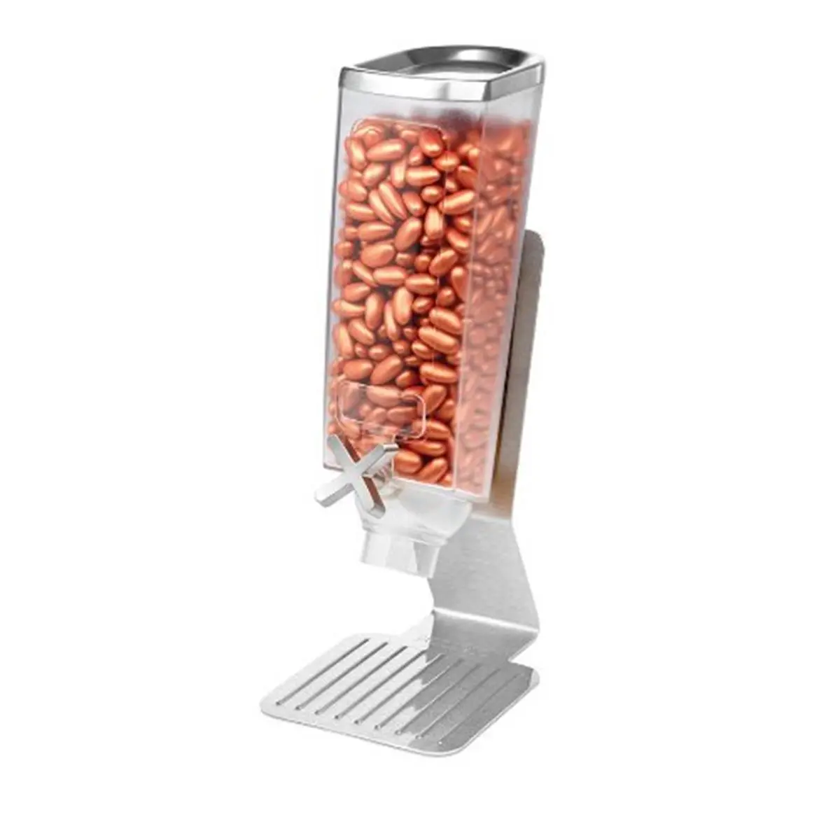 Rosseto Serving Solutions EZ513 Single Container Snack Dispenser with Stainless Steel Stand- 1-Gallon