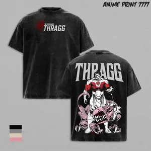 Thragg Invincible Viltrumite King Graphic Tee | Vintage Washed Oversized Heavyweight T Shirt | Dark Villain Comic Streetwear Shirt | Large Back Print Graphic Tee | Heavy Cotton Unisex | Gym Pump Cover Gamer Outfit | Gift For Invincible Fans