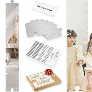 Growth Measurement Stickers for Wall, Interactive Height Chart for Home Use, Track Baby Growth Milestones, Fun Parent-Child Activity