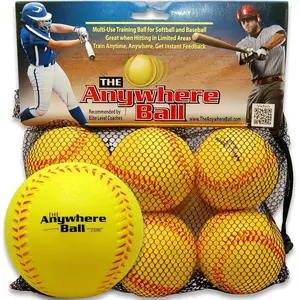 The Anywhere Ball Baseball & Softball Foam Training Ball (6 Pack Bundle)