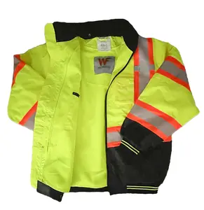 Super Class 3 Designer Lime Bomber Jacket 3- Season Removable Fleece Lining