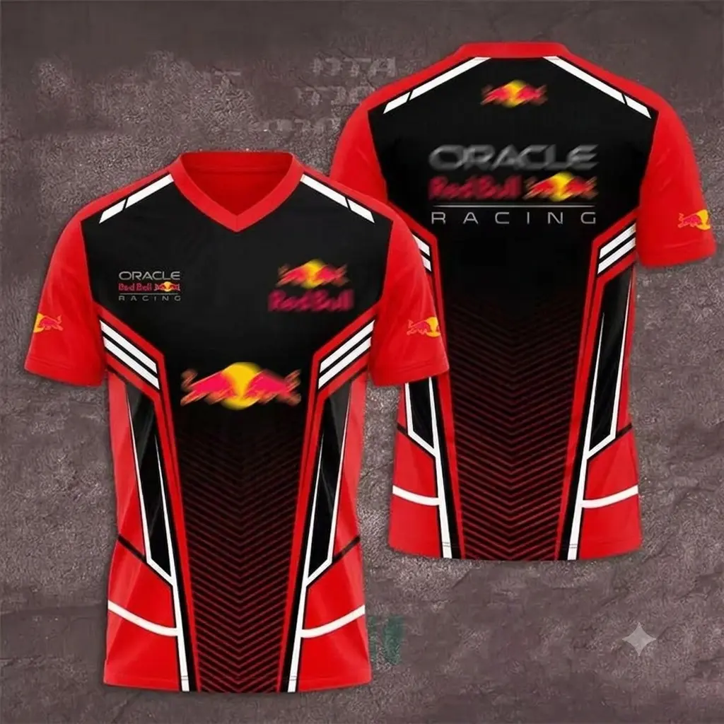 #3 Red Bull Motorsport 3D Racing Jersey Shirt - Men's/Women's Multi-Size Athletic Fit Sporty Chic Performance Tee, Breathable Lightweight Crew Neck, Speed Graphics Racing Fan Apparel