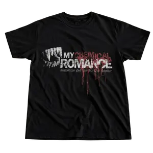 Gildan Men's and Women's T-shirt, My Chemical Romance Vampire Teeth T-Shirt, Unisex Goods Graphic Tee, Aesthetic Shirt, Gothic Grunge Y2k Emo Scene Amity Affliction Style Clothes Menswear Womenswear Streetwear