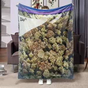 Dank Weed Theme Style/1pc Plant Fleece Throw Blanket/Lightweight Soft Comfortable Gift for Pot Stain Lovers Men Women/Home