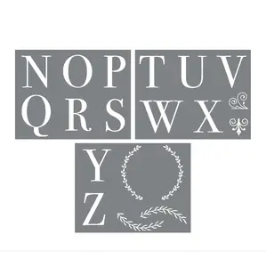 Alphabet N-Z - Mesh Stencil 8.5x11 (3 sheets)
