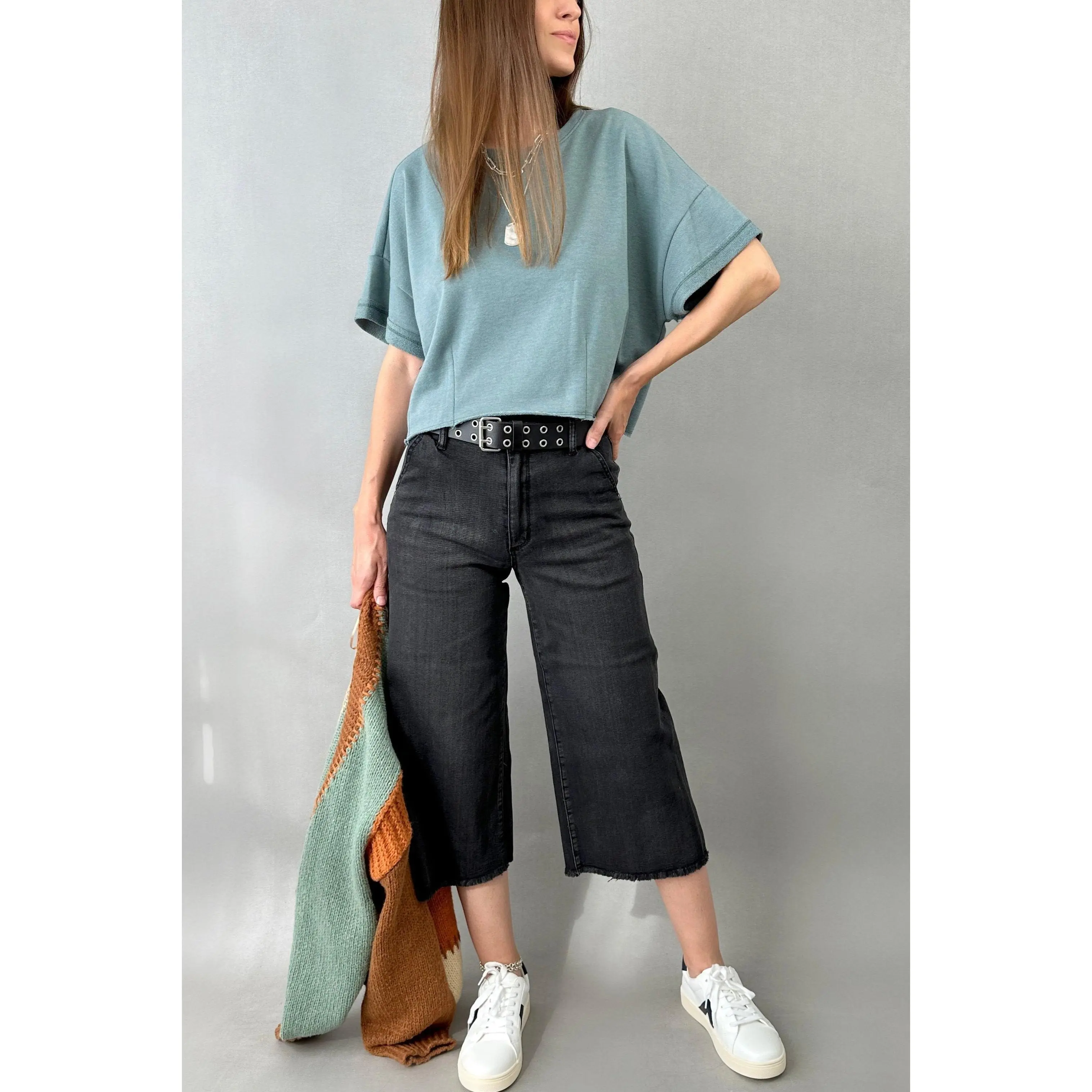 Jetset Crop Jeans - Black - FINAL SALE