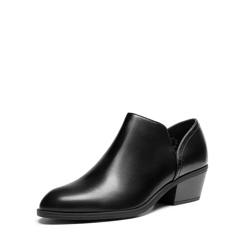 DREAM PAIRS Women's Stylish Classic Chunky Wooden Ankle Booties - Side Zip Slip-On Footwear, Walking Shoes DREAM PAIRS Women's Stylish Classic Chunky Wooden Ankle Booties - Side Zip Slip-On Footwear, Walking Shoes