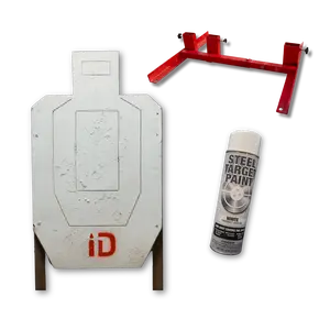 ID Infinity Target, Stand, and Paint Bundle – Complete Shooting Kit with Heavy-Duty Adjustable Stand & High-Visibility Target Paint for Precision Practice