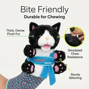 Cat Wrestler Glove Hand Puppet Toy, Bite Resistant, Interactive Toy for Kittens