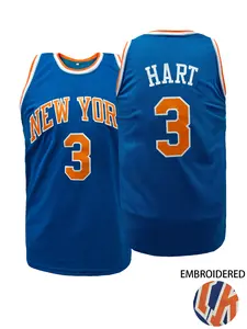 Embroidered New York 3 Basketball Jersey for Men Women, Breathable Mesh Unisex Retro Sports Shirt, Classic Athletic Uniform for Daily Wear Game Day Party