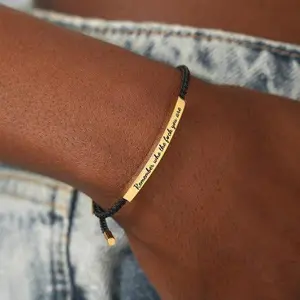 "Remember Who The F*ck You Are" Engraved Bracelet, Inspirational Adjustable Cord Bracelet, Empowerment Gift