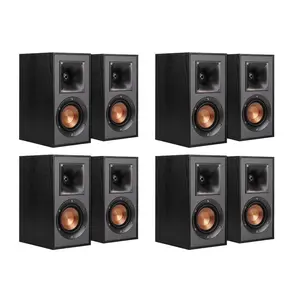 Klipsch Reference R-41M Bookshelf Speaker (4 Pairs - 8 Speakers, Black) Audio Aluminium