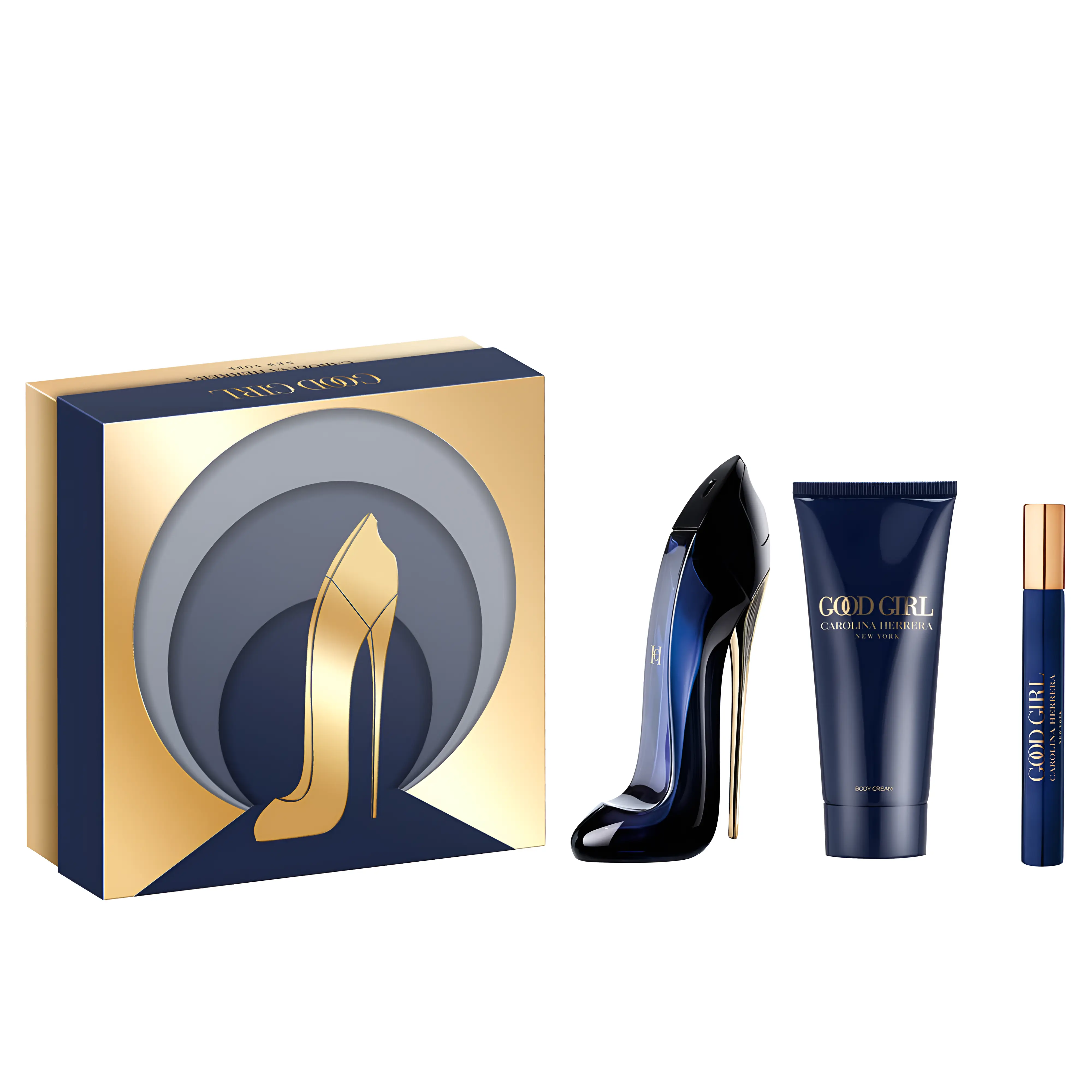 Carolina Herrera Good Girl for Women 3 Piece Gift Set (2.7 Ounce Eau de Parfum Spray + 3.4 Ounce Body Lotion + 0.34 Ounce Travel Spray)
