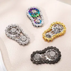 Metal Fidget Chain Gear Toy, Unisex Hand Roller for Kids & Adults, Stress Relief Fidgeting Desk Accessory, Random Color, Perfect for Festivals, Stress Relief Gadgets