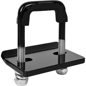 Hitch Tightener Anti-Rattle Clamp - Heavy Duty Hitch Stabilizer for 1.25" and 2" Trailer Hitches, Rubber Isolator and Anti-Rust Double Coating Protective (FBA-Black)
