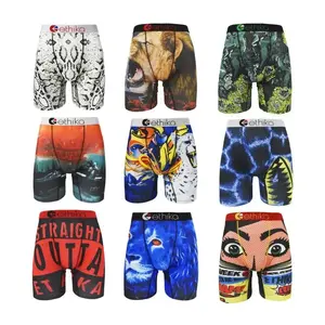 ETHIKA Men's Underwear Sexy Print Boxer Cueca Man Lingerie Men Panties Boxershorts Boxerbriefs Boxers Briefs Plus Size S-XXXL