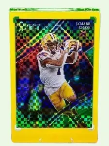Panini 2023 Select Draft Picks Rainbow Checkered Holo Ja'Marr Chase No. 155 Football Trading Card - Vibrant Design & Trusted Brand
