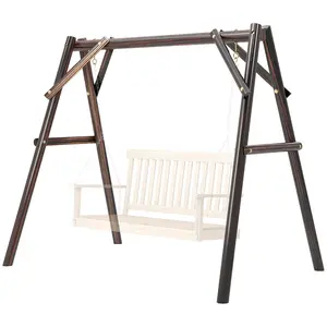 A-Frame Porch Swing Frame, 660 lbs Capacity Outdoor Support for Backyard Patio Hanging Chairs, Stand-Only Design for DIY Painting