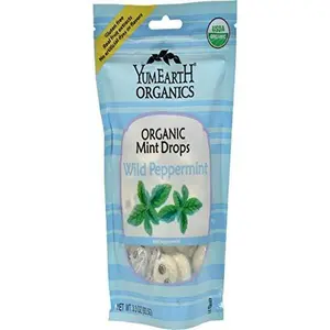 Yummy Earth Organic Wild Peppermint Candy Drops, 3.3 Ounce