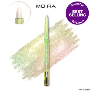 Moira | Supernova Multichrome Gel Eyeliner | Smooth gel texture, Built-In Sharpener, Water & Smudge-Proof | Shade  (003, Phoenix) |  Upto 12hrs