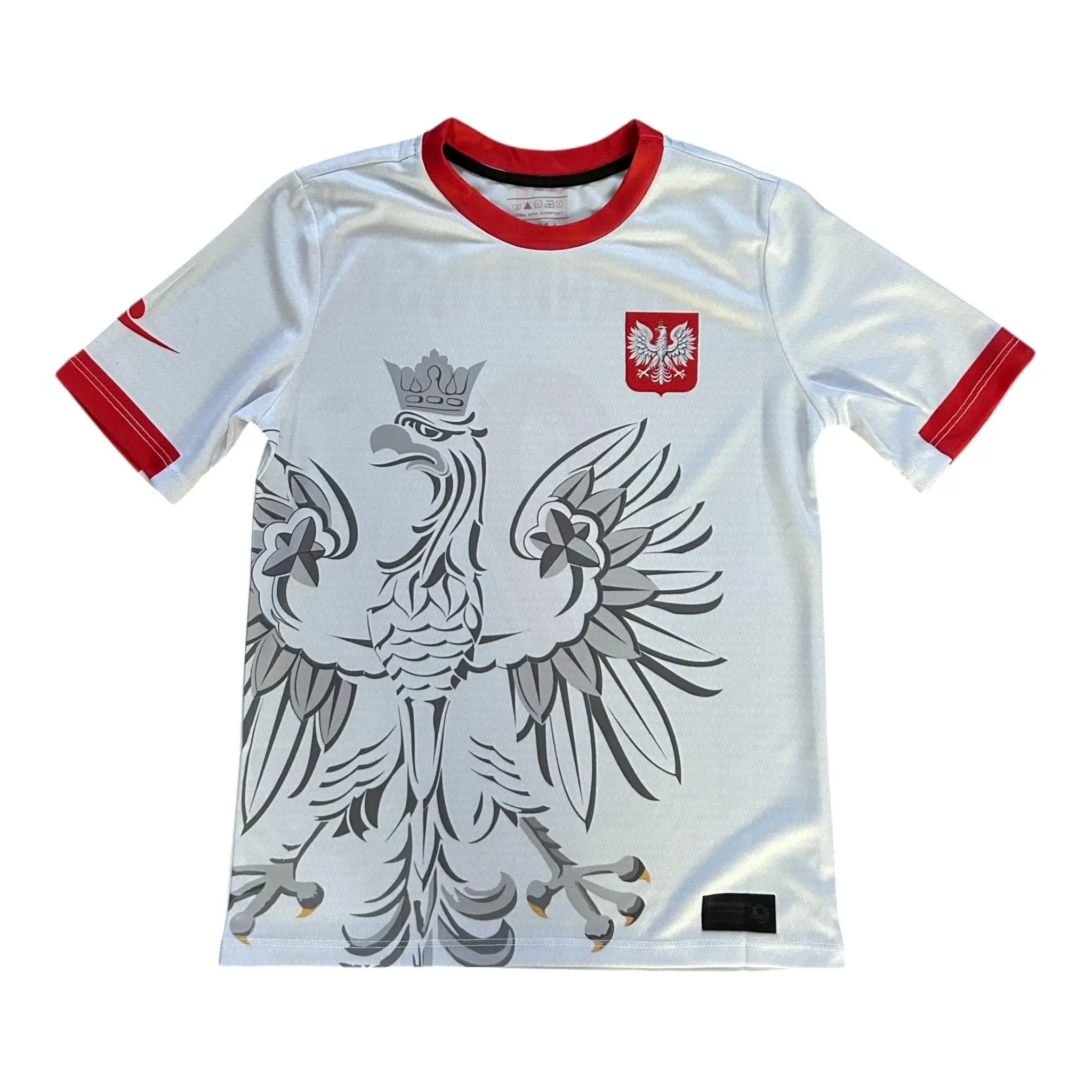 Poland Style Soccer Jersey #9 – European Football Inspired Shirt, Athletic Sports Fan Apparel, Lightweight Unisex Soccer Top