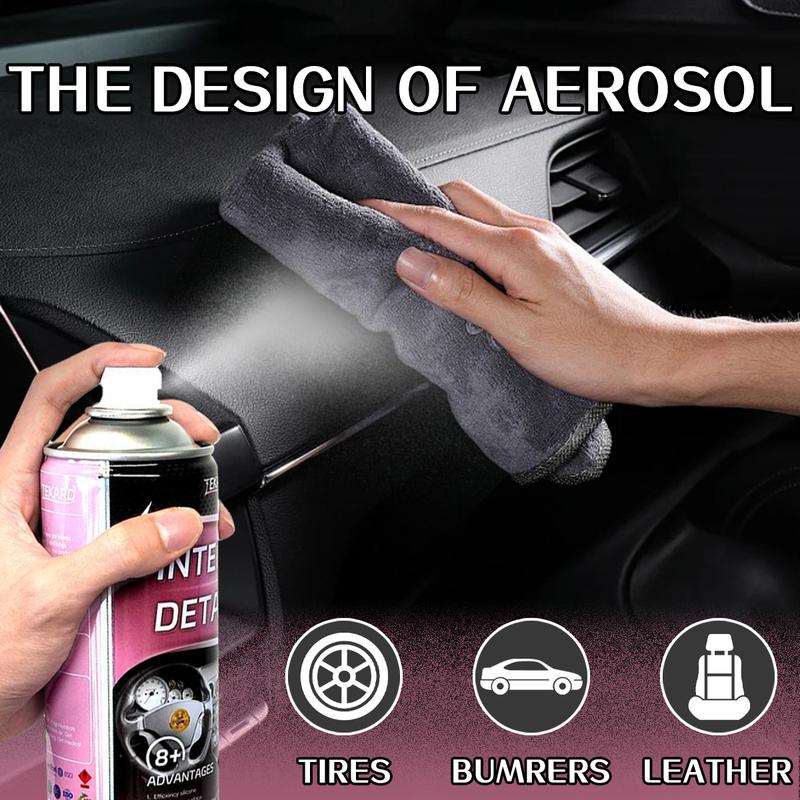 Tekard Interior Detailer Restorer Polishesfor Leather,Plastic ,Rubber,User Friendly TrimRestorer Safe Auto Detailing Supplies-15 Oz KitUV Protection Car
