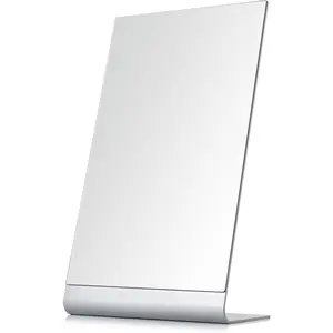 Frameless Makeup Mirror for Desk, 15 x 8.5 Inch  Standing Table Mirror, Large Counter Top Mirror
