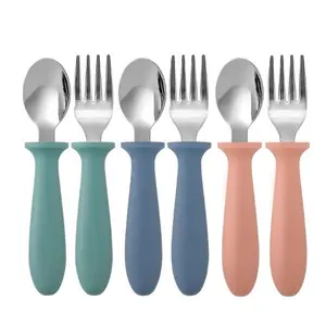 6-Piece Toddler Utensils Set – Kids Stainless Steel Forks & Spoons with BPA-Free Plastic Handles, Dishwasher Safe Children Silverware for Baby & Toddlers