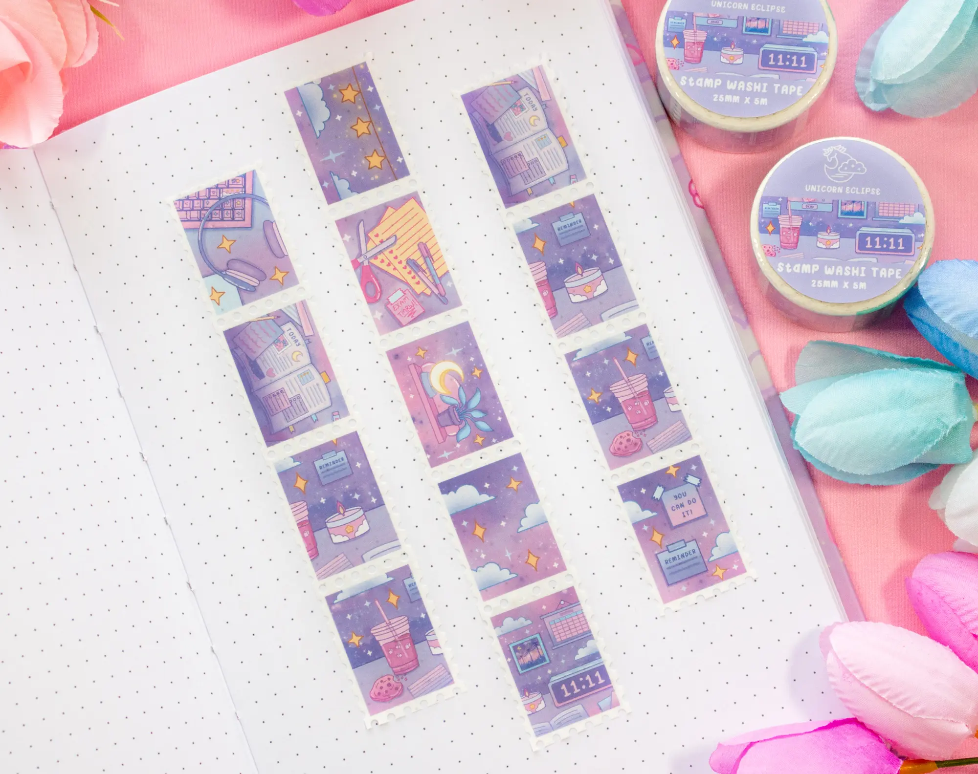 Stamp Washi Tape - Decorative Tape for Journaling