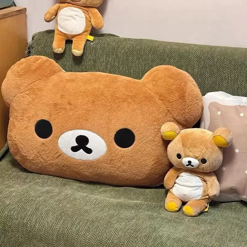 Rilakkuma Plush Pillow Soft Stuffed Animal Comfortable Sleeping Cushion For Bedroom Sofa Dormitory Kids Adults