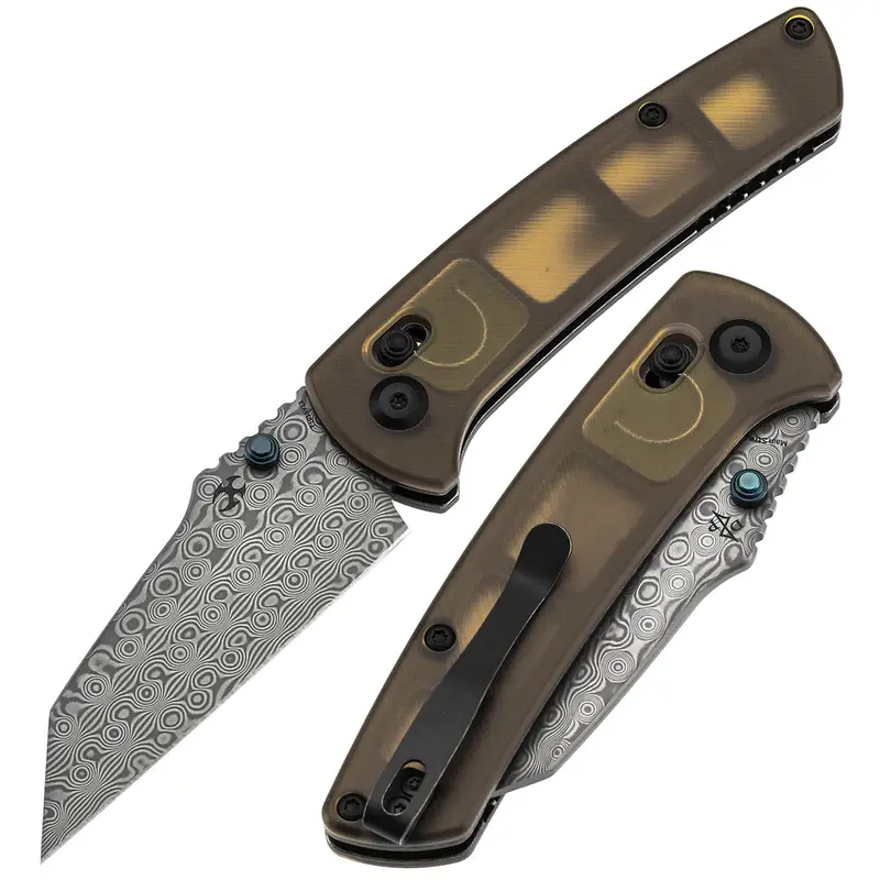 KANSEPT Main Street Pocket Folding Knife T1015 Series - Unisex 3.36'' 154CM Sharp Steel Blade, Twill Carbon Fiber G10 Handle, Acrylic Accent, Secure Clip for Camping, Hiking, Fighting, Everyday Carry Gift