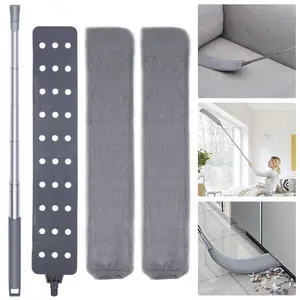 Retractable 60” Duster with 2 Microfiber Cloths – Washable Long-Handle Dust Cleaner for Under Appliances, Furniture & Couch – Perfect Gift for Valentine’s, Easter & New Year