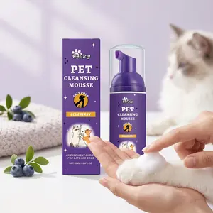 Pet Cleaning Mousse (50ML), Gentle Ingredients, Cleans Odors, Keeps Pet Fur Smooth and Shiny, Ideal for Dog & Cat Grooming, Shampoo