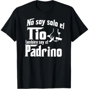 Men'S White "No Soy Solo El Tio, Tambien Soy El Papá" Graphic T-Shirt - Casual Summer Tee with Coffee Cup Design, Regular Fit, Light Stretch Fabric, Everyday Tshirt | Playful Text Design | Comfortable Fit, PLUS SIZE