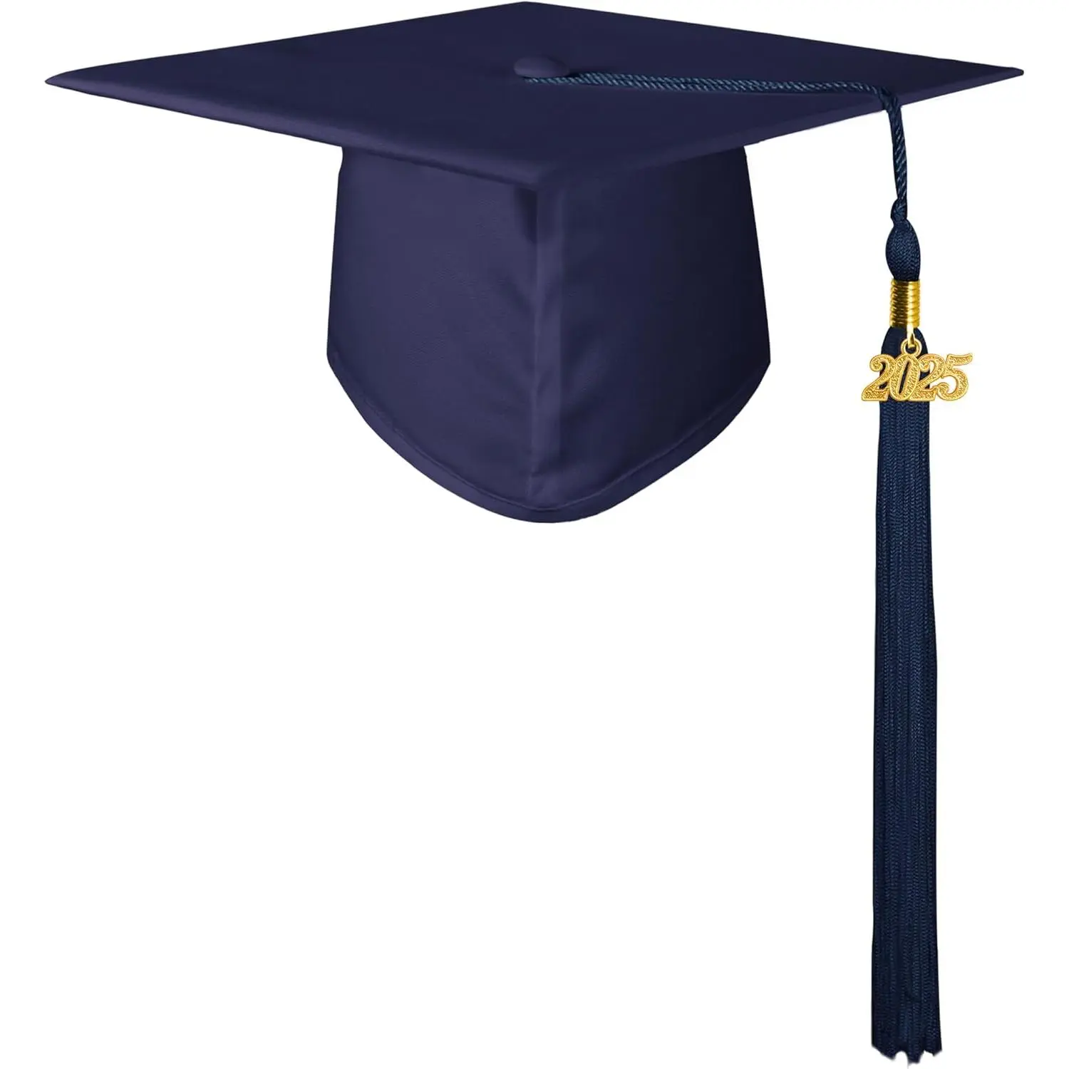Matte Solid Graduation Cap for Adults with 2025 Tassel, Mortar Board Accessories for High School or College Ceremony & School Events, Hard Board, High School/College Students