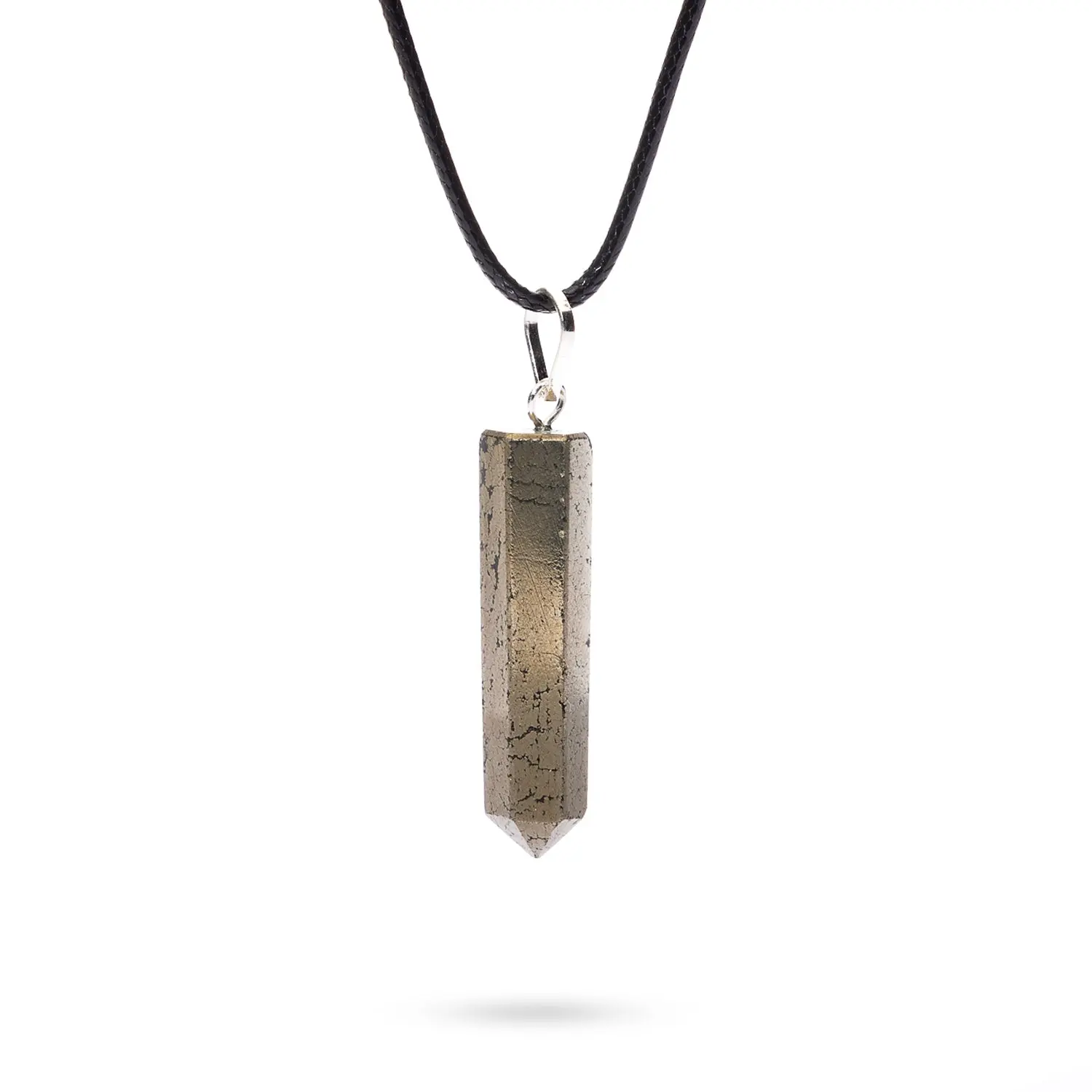 AYANA Pyrite Hexagon Pendant for Abundance, Confidence & Protection – Solar Plexus Chakra Crystal Necklace, Ideal for Leo & Aries Energy Boost