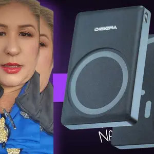 Digiera 5000mAh MagSafe Magnetic Power Bank – Fast Wireless Charging 15W + 20W USB-C – Compatible with iPhone 13/14/15/16, Apple Watch & Apple Earbuds – Portable Charger for Travel, Slim & Lightweight,  Black & White Smartphone Compact Chargeable