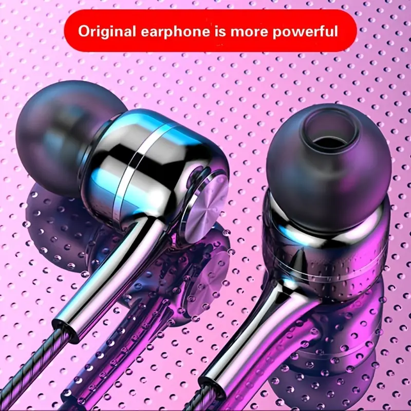 High-quality Wired In-ear Headphones/Supports Mobile Phones, Computers, Games, Karaoke with Wired Control and Microphone/High Sound Quality, 3.5mm Jack, HIFI Subwoofer/Suitable for Sports and Running, High Appearance Level