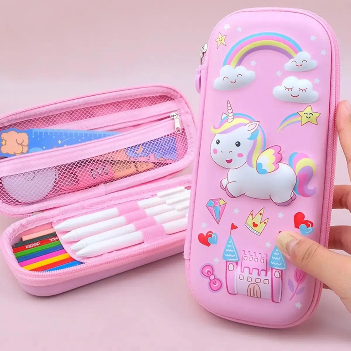 1 expandable pencil case and compartment, large capacity pencil case pencil case pencil bag, portable pencil case large school stationery organizer, t