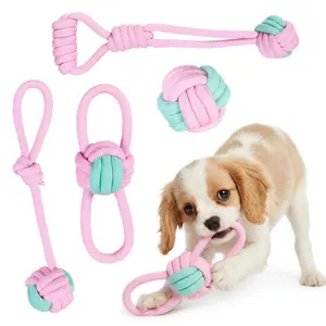 Durable Chewing Dog Toys Pack, Interactive Rope Pulling, Teeth Cleaning, Training & Fetch Games for Large & Medium Dogs