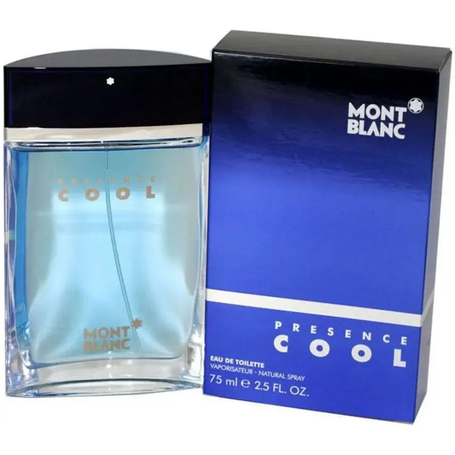 Montblanc Presence Cool Men's Eau de Toilette - 2.5 oz, Oxygen, Amber, Aquatic, Citrus, Clean & Fresh Notes, New in Sealed Retail Box, Clean And Fresh Notes, Jasmine, Musk, Cool Aquatic, Sandalwood Patchouli, Single Bottle, Fresh Aquatic, Tonka
