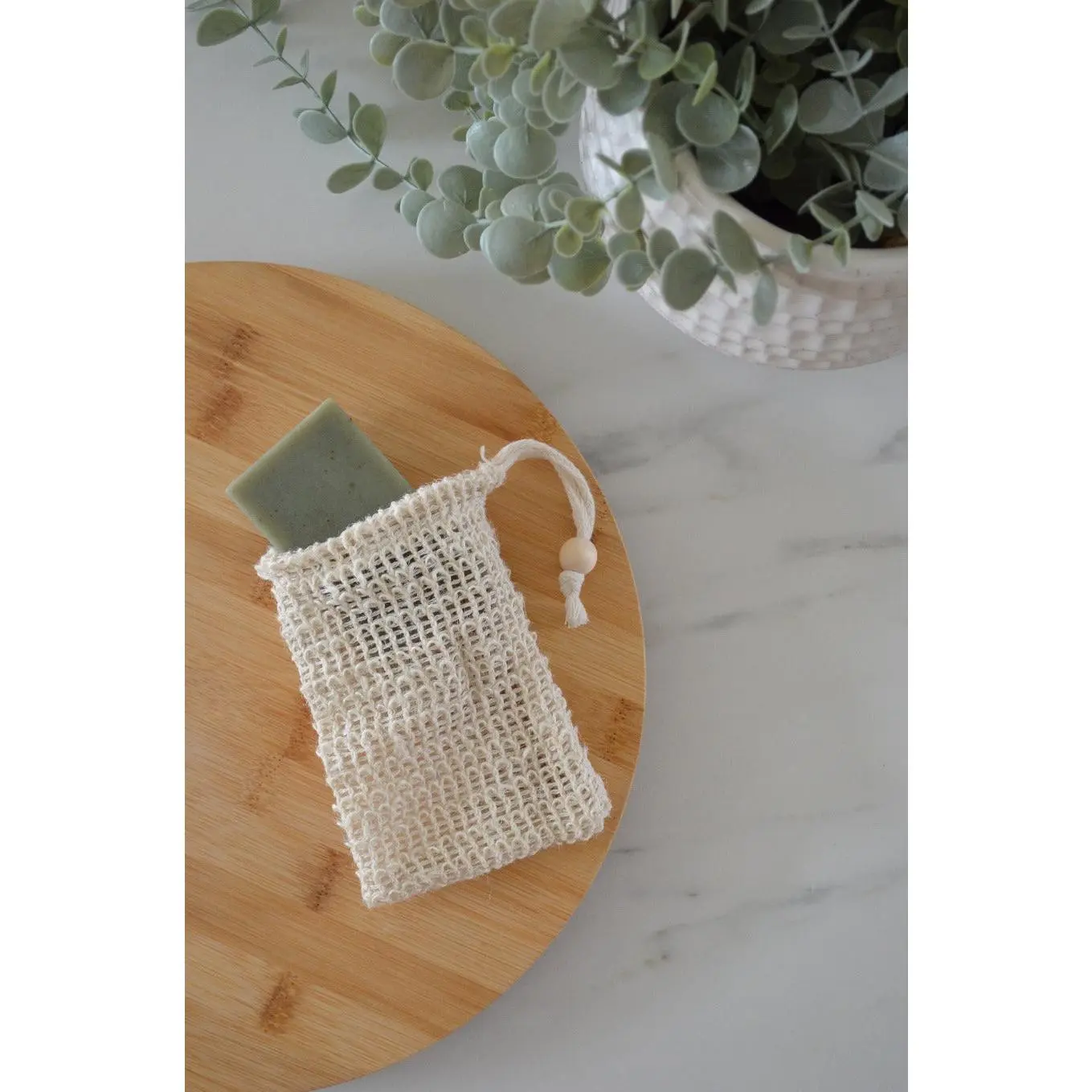 Natural Sisal Soap Saver and Exfoliating Pouch